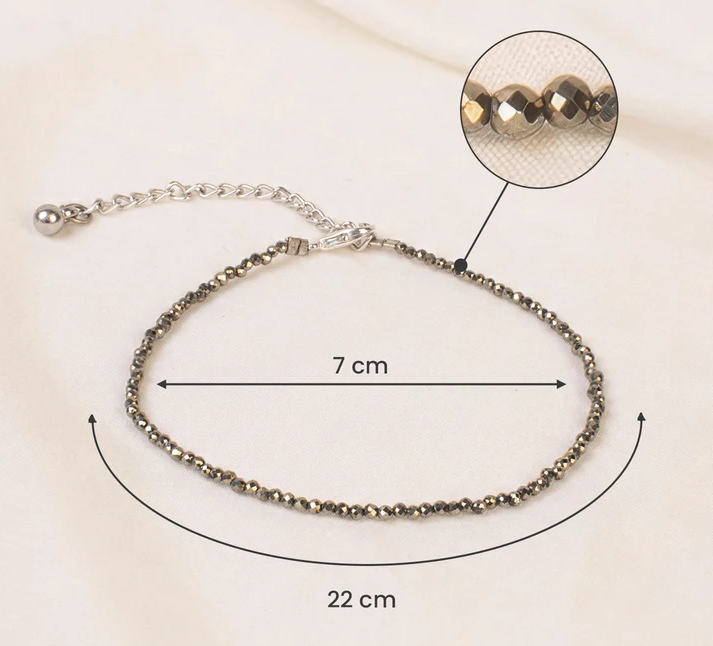Dhanmayi Pyrite Anklet