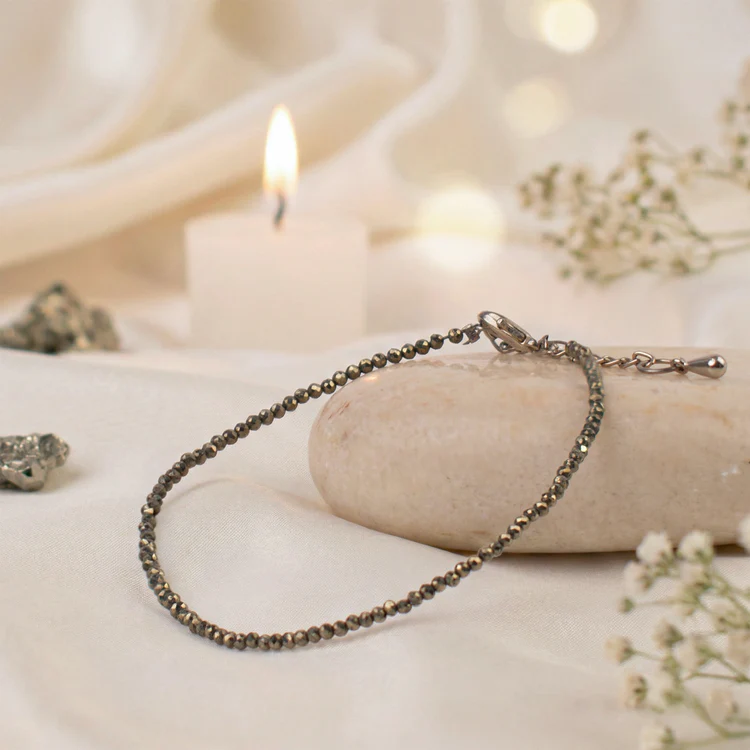 Dhanmayi Pyrite Anklet